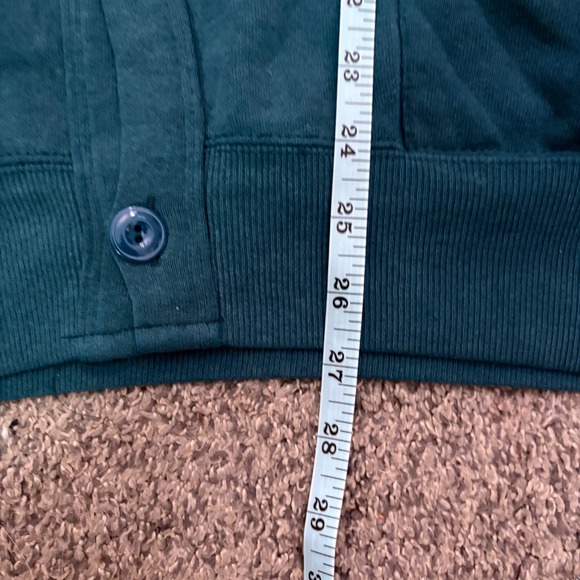 Vintage Jerzees Floral Embroidered Cardigan Green Button Up Cozy Cottagecore - Picture 8 of 11